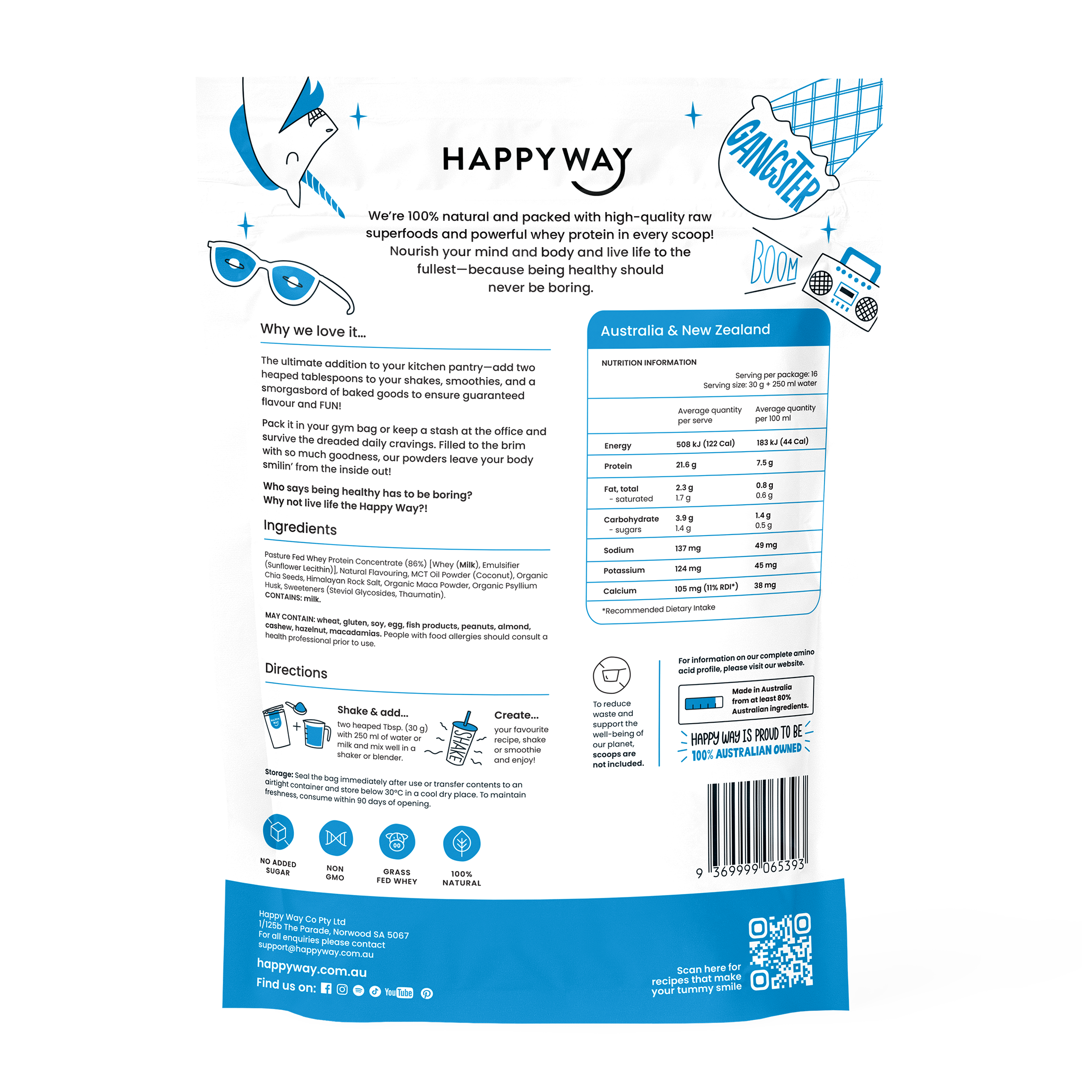 Happy Way Whey Protein Powder Vanilla